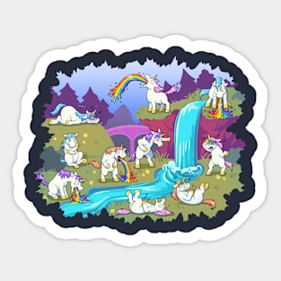 The Valley of Sick Unicorns Sticker